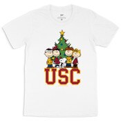 USC Trojans Unisex White Peanuts Holiday T-Shirt